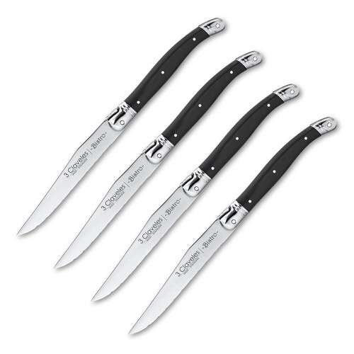 Edelstahl steakmesser 4er set - edelstahl, 4er-set