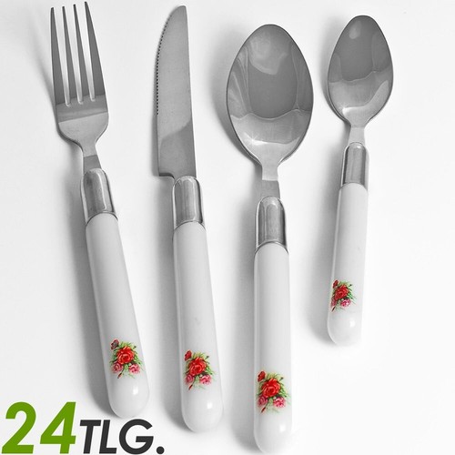24tlg besteckset edelstahl - besteckset,